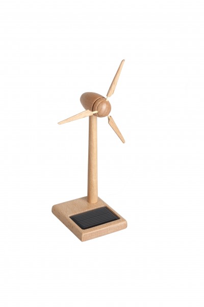 Solar Windgenerator Holz FSC, 15 cm